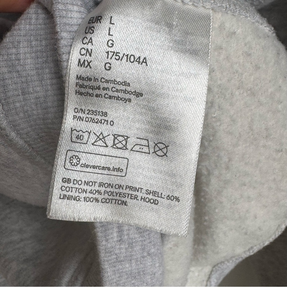 H&M FRIENDS Print Hoodie Sweatshirt Pullover Sweater Gray Friends TV size L - Picture 5 of 7
